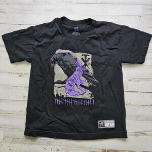 2013 WWE WWF The Undertaker Streak Crow Double Sided Graphic T-Shirt YOUTH